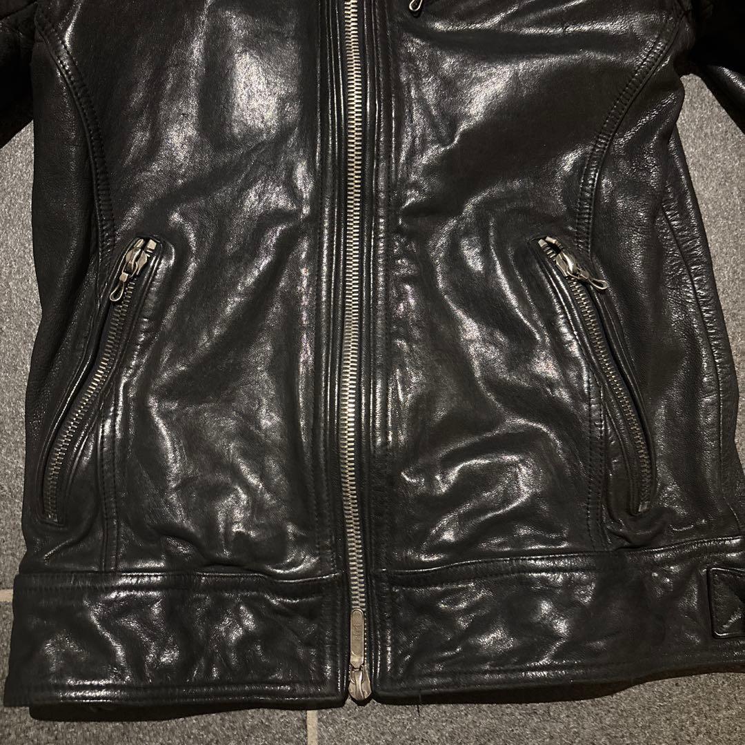 JACKROSE VINTAGE 90s 羊革 短丈ブラックレザージャケット