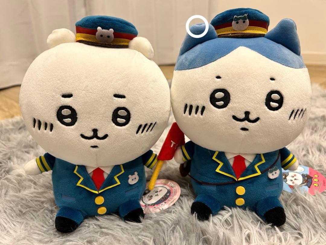 ちいかわ ハチワレ 駅員さんなぬいぐるみ タグ付き