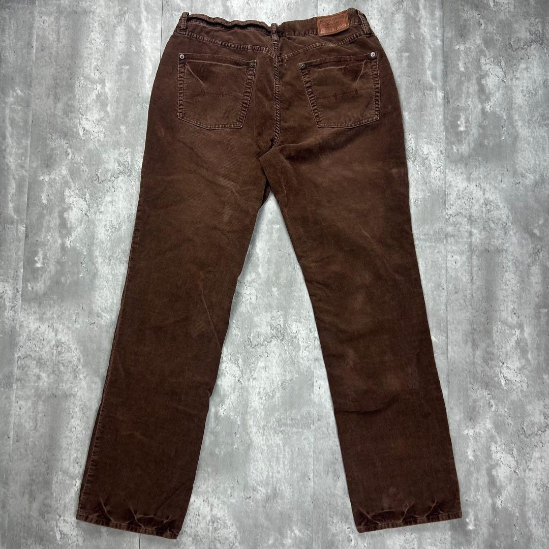 ラルフローレン 革タグ コーデュロイパンツ ブラウン W35 6201