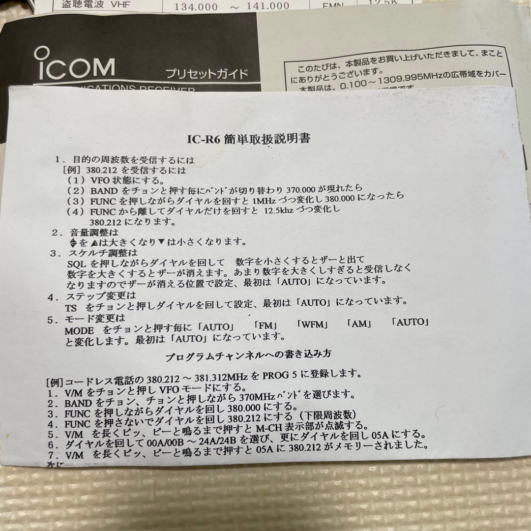 Icom IC-R6 受信機