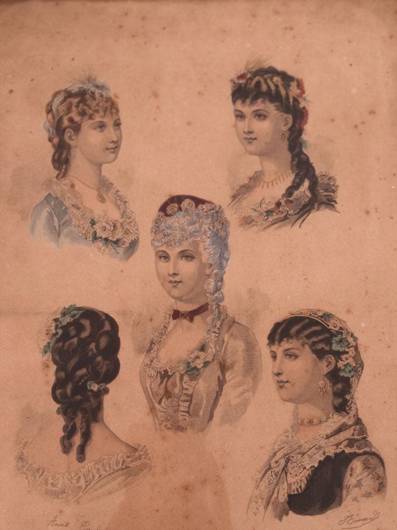 フランス　蚤の市　額　フレーム　壁掛け　ブロカント