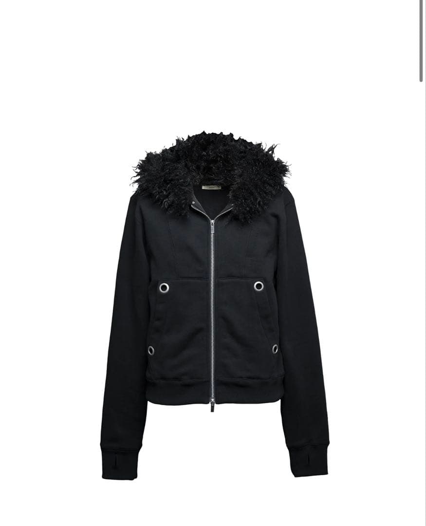 トップス jentlouis Fur Hood Zip Hoodie