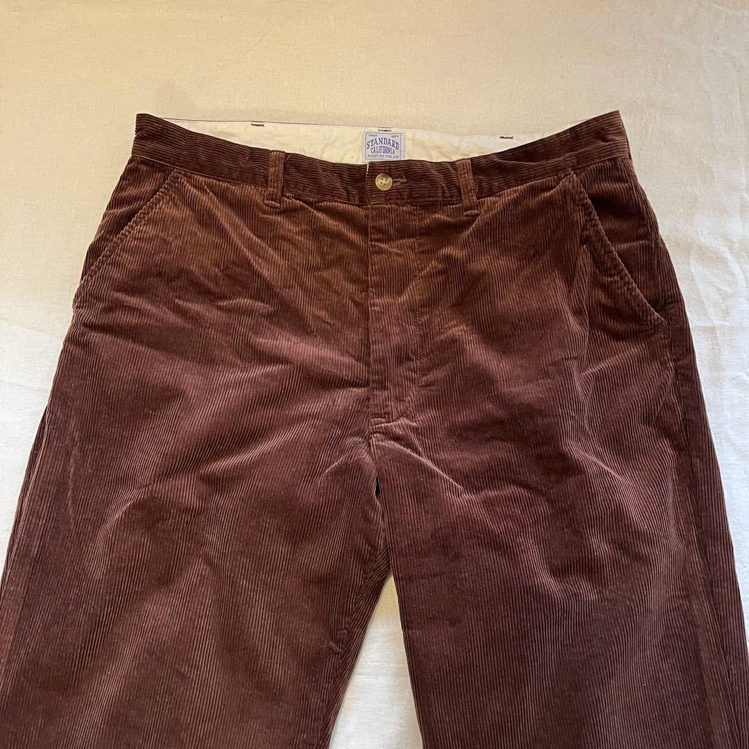 【希少★美品★W34】スタンダードカリフォルニア コーデュロイパンツ★ブラウン★