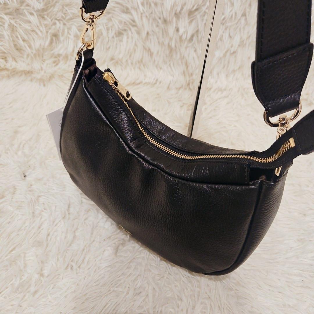 新品タグ russet ラシット ハンドバッグ トートバッグ ハーフムーン　黒