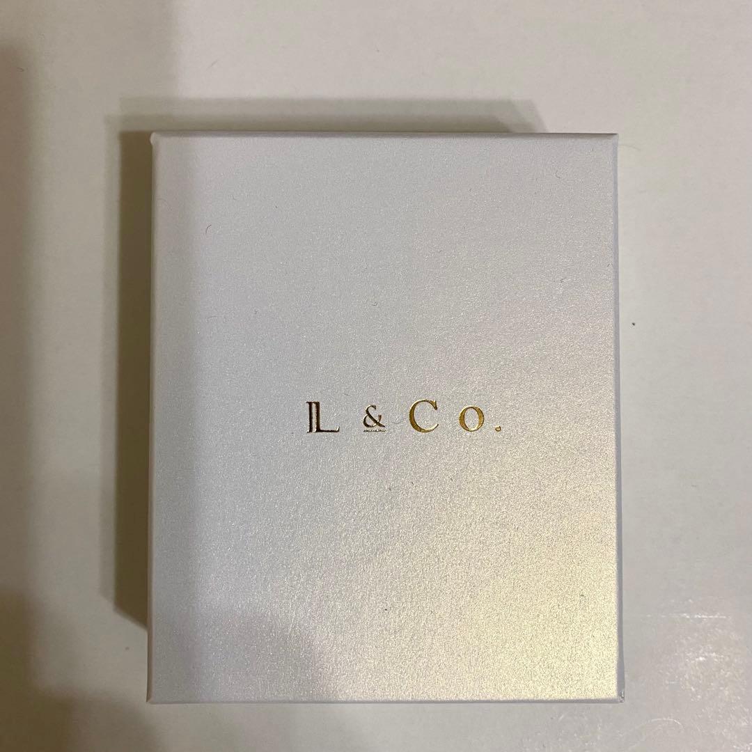 【新品】L&Co. K10 誕生石 スクエア スタッドピアス ホワイトトパーズ