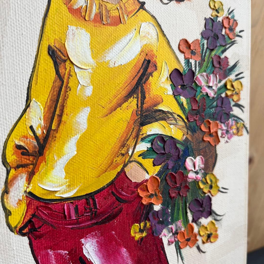 油絵 ビンテージ 額装 1978 パリ フェラン作