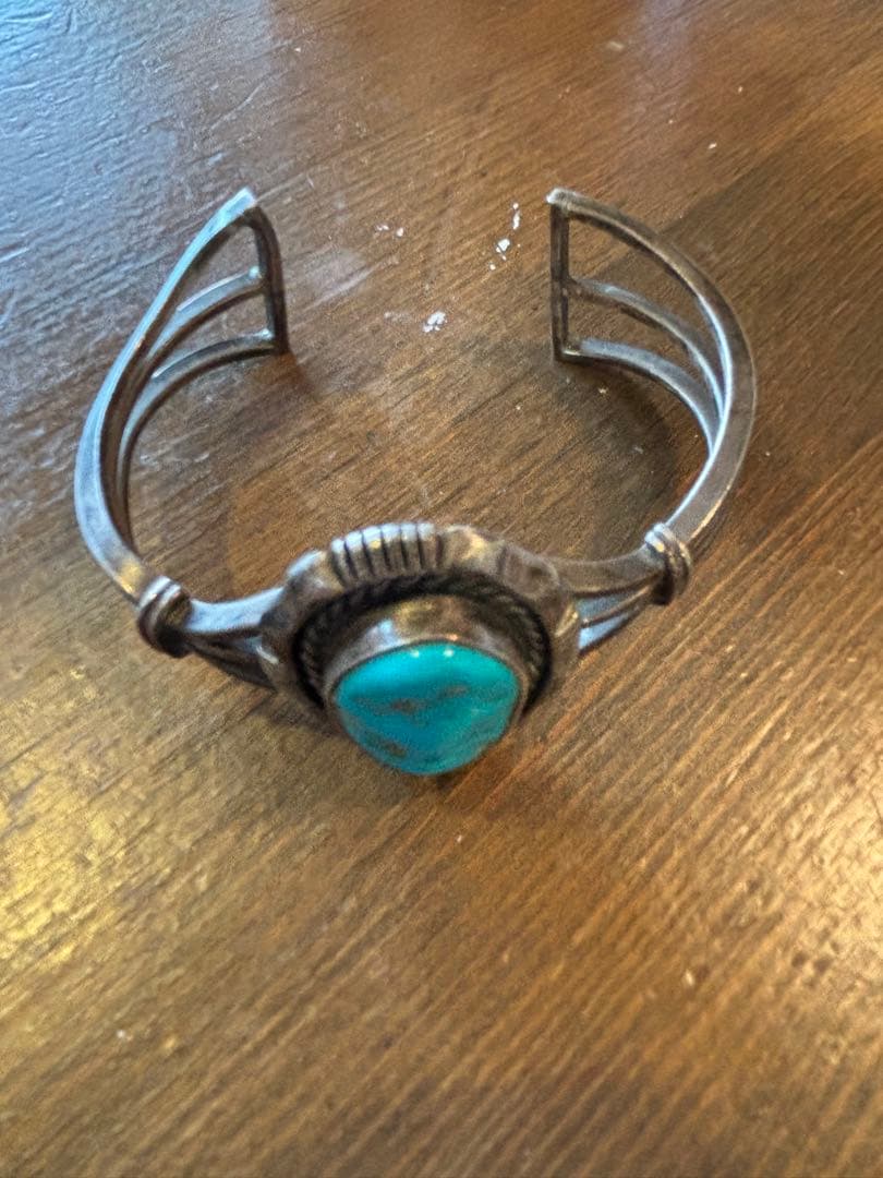 25年前購入 ヴィンテージ ターコイズ バングル Sterling刻印