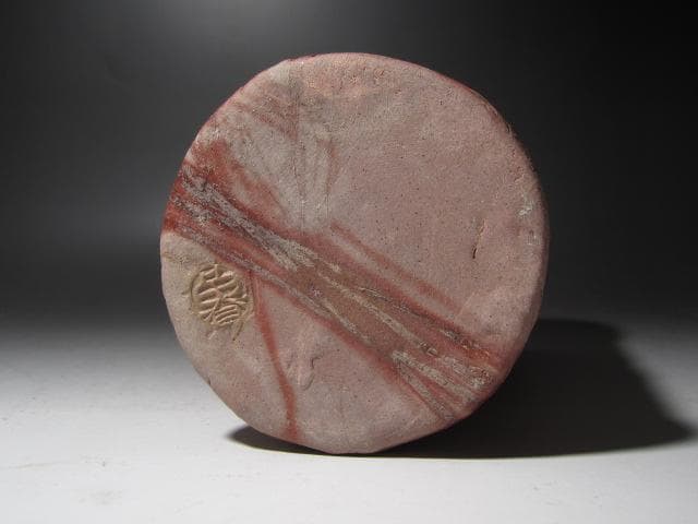 ★　北大路魯山人　備前クシメ花入　味わい深い一品★x326