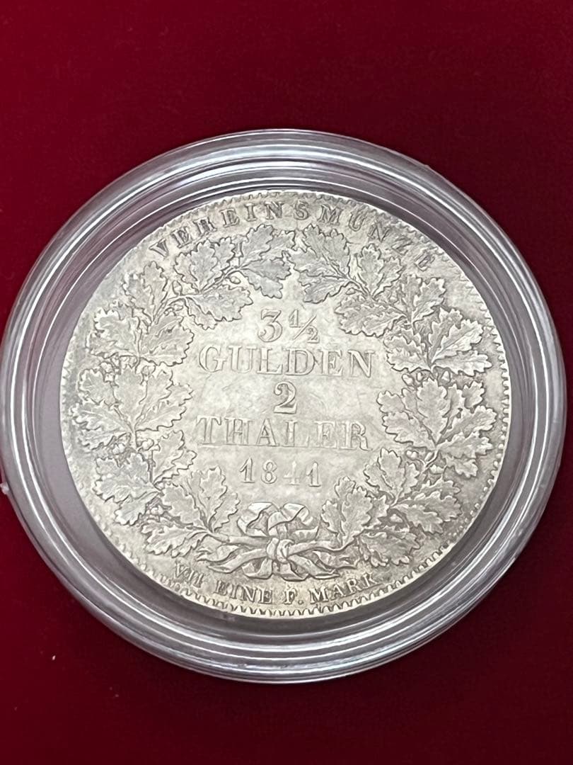 フランクフルト 都市景観　2ターラー銀貨　1841年