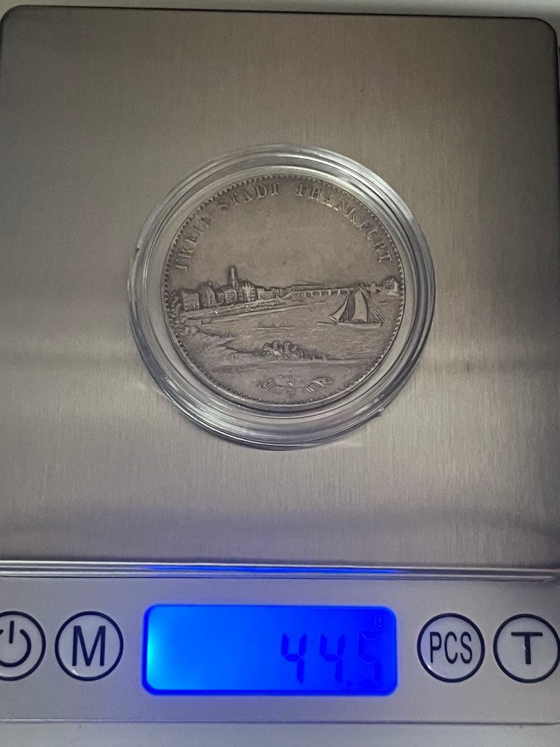 フランクフルト 都市景観　2ターラー銀貨　1841年