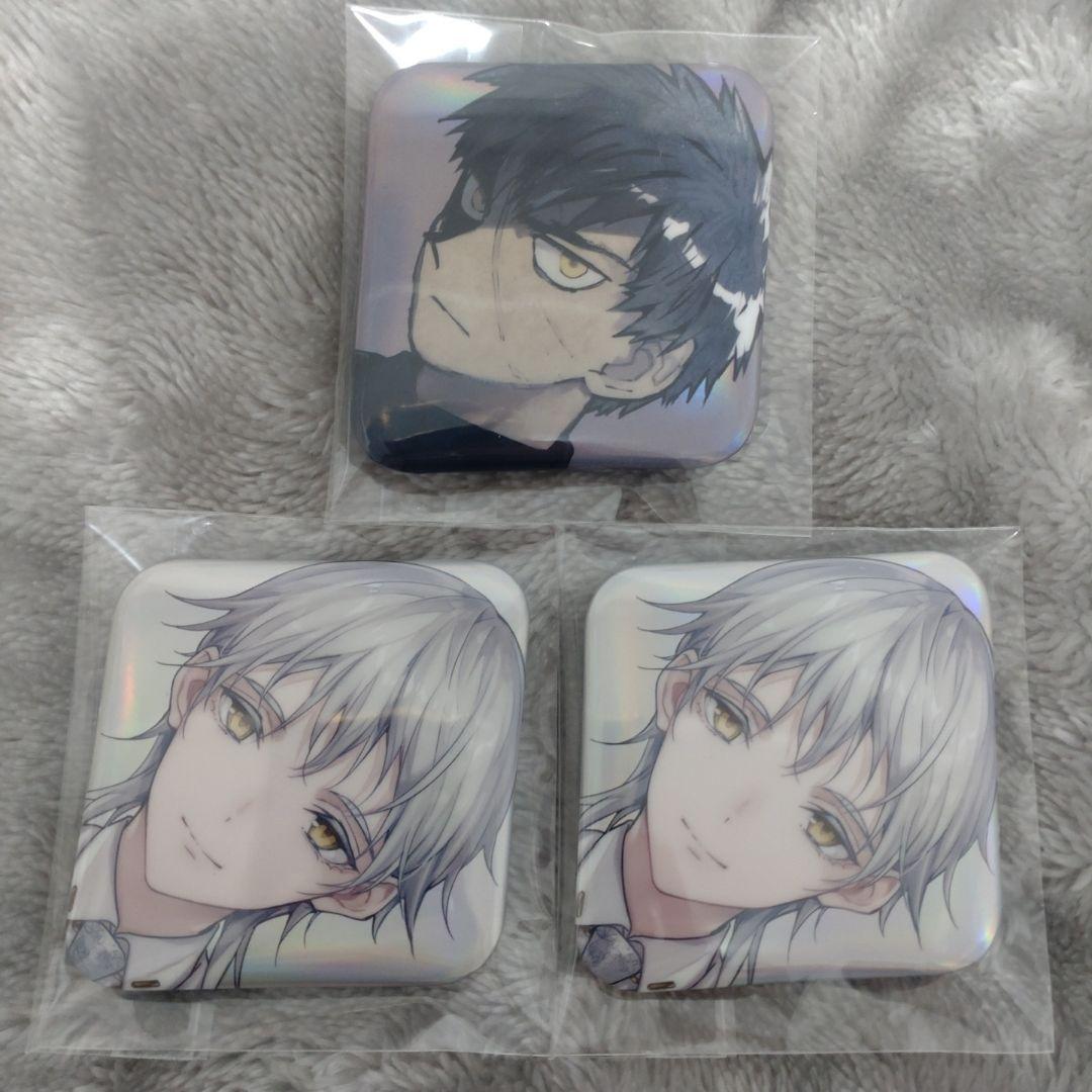 刀剣乱舞 大本丸博 スクエア缶バッジ 鶴丸国永 同田貫正国