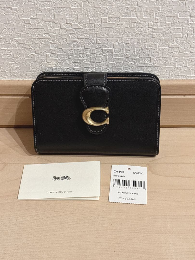 【大人気商品】COACH コーチ タビーミディアムウォレット　黒色