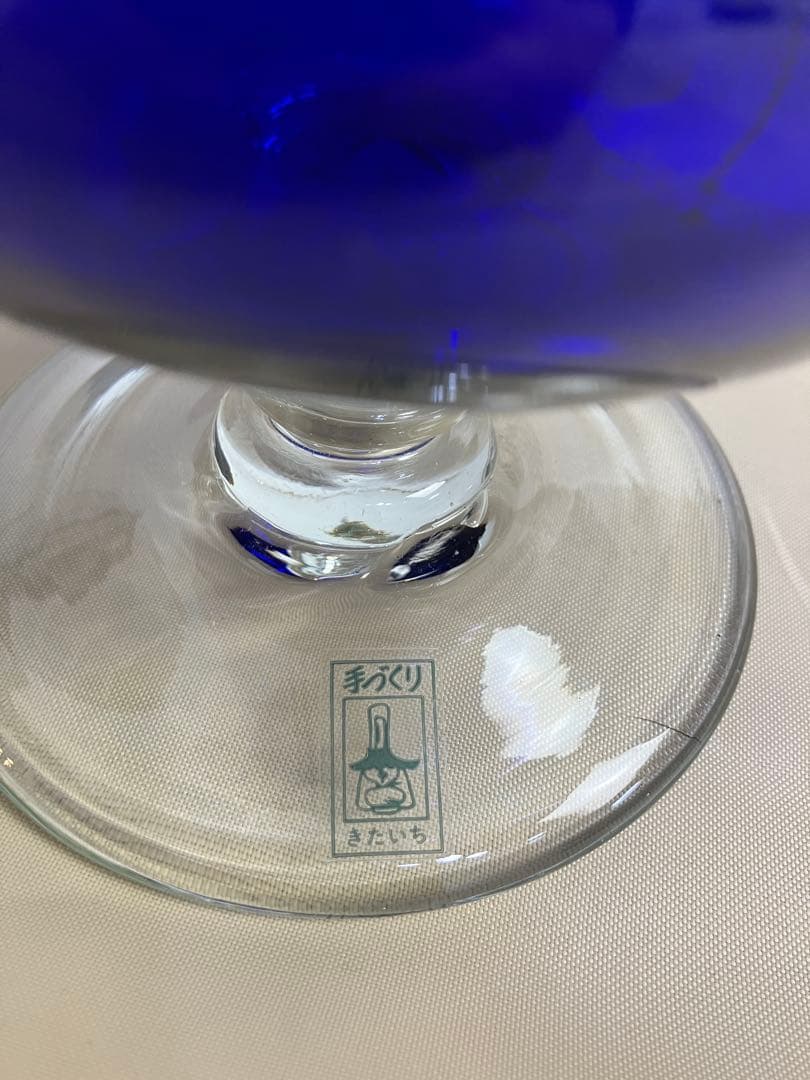 北一硝子　灯油ランプ　オイルランプ インテリア照明　フリルガラス