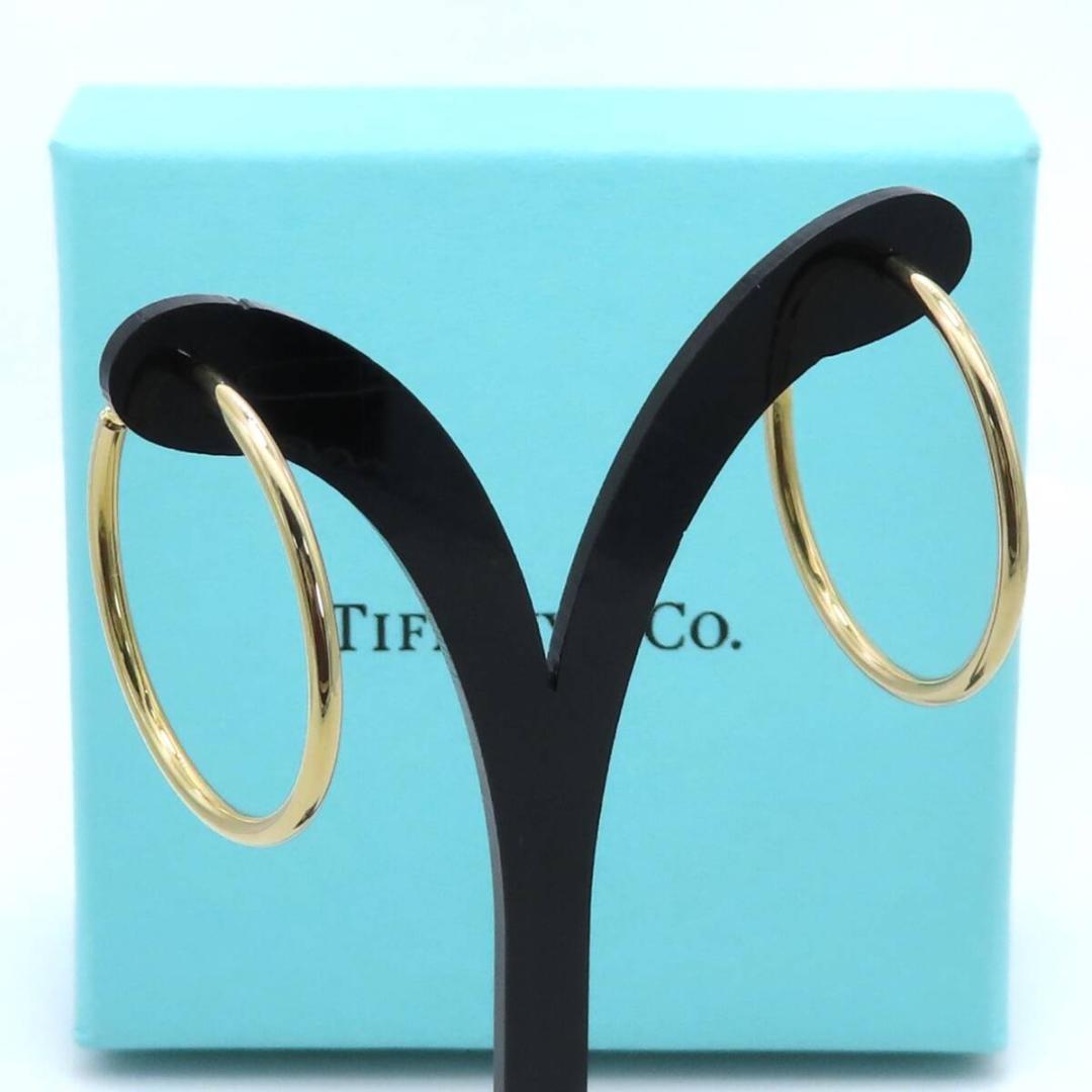 ティファニー イエロー ゴールド ミディアム フープ ピアス HI77