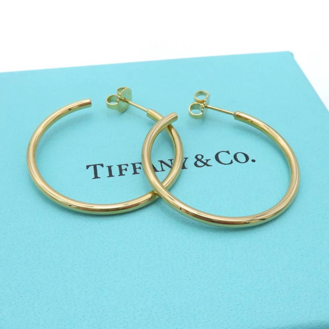 ティファニー イエロー ゴールド ミディアム フープ ピアス HI77