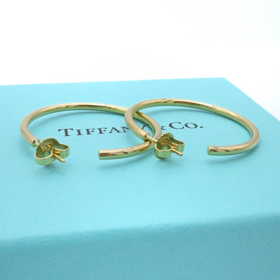 ティファニー イエロー ゴールド ミディアム フープ ピアス HI77