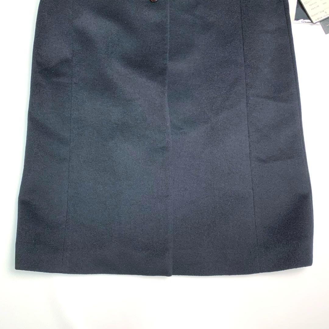 【新品タグ付‼️マキシ丈 カシミヤ100%】ダリヤ ロング チェスターコート 黒