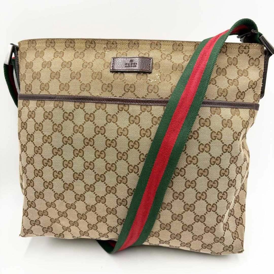 グッチ　GUCCI シェリーライン　GG キャンバス　ショルダーバッグ ロゴ