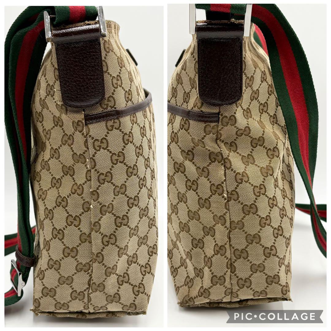 グッチ　GUCCI シェリーライン　GG キャンバス　ショルダーバッグ ロゴ