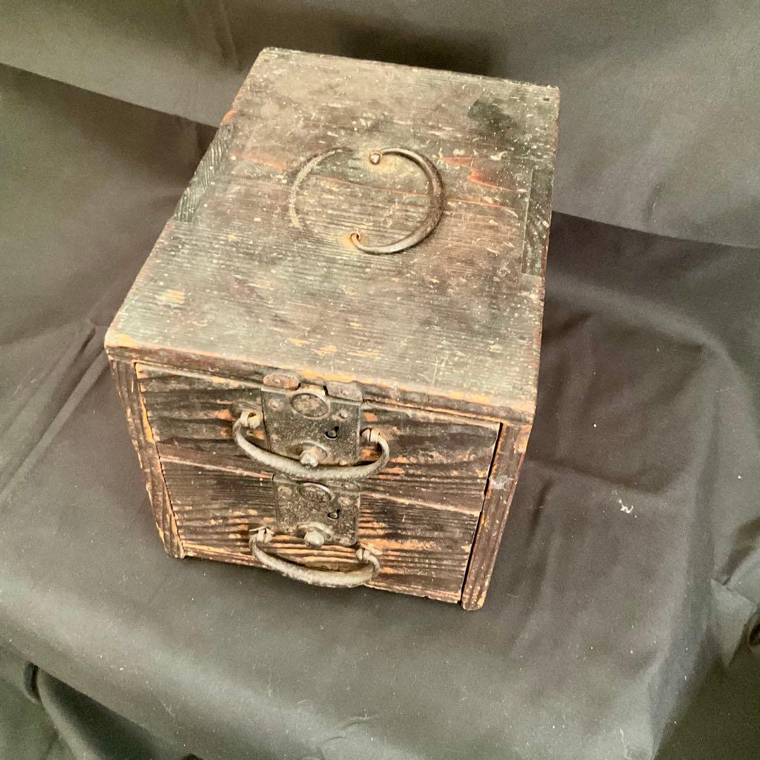 和箪笥 明治時代 アンティーク 木製 小引き出し 在銘