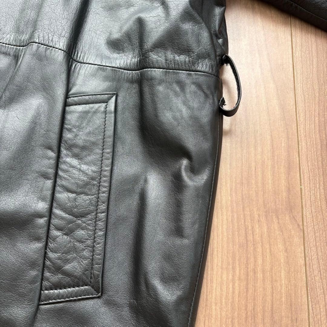 美品 Castelbajac レザーコート XL リアルレザー ベルト付 Y2K