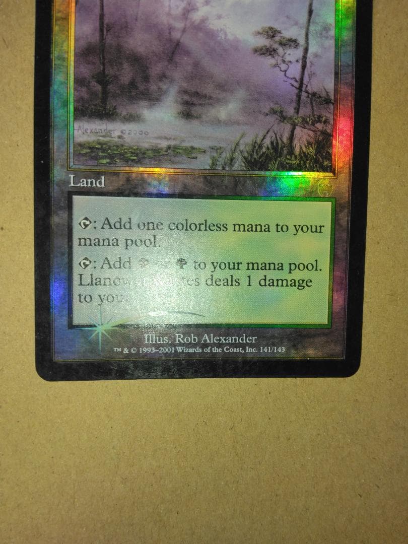 ラノワールの荒原 Llanowar Wastes 英語 Foil APC MTG