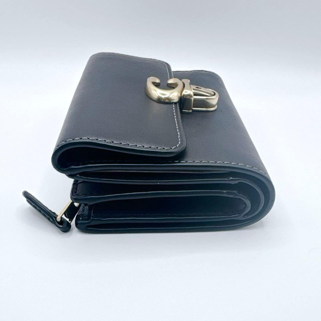 【極美品】 コーチ COACH レディース 2つ折り財布 保存分付き ブラック