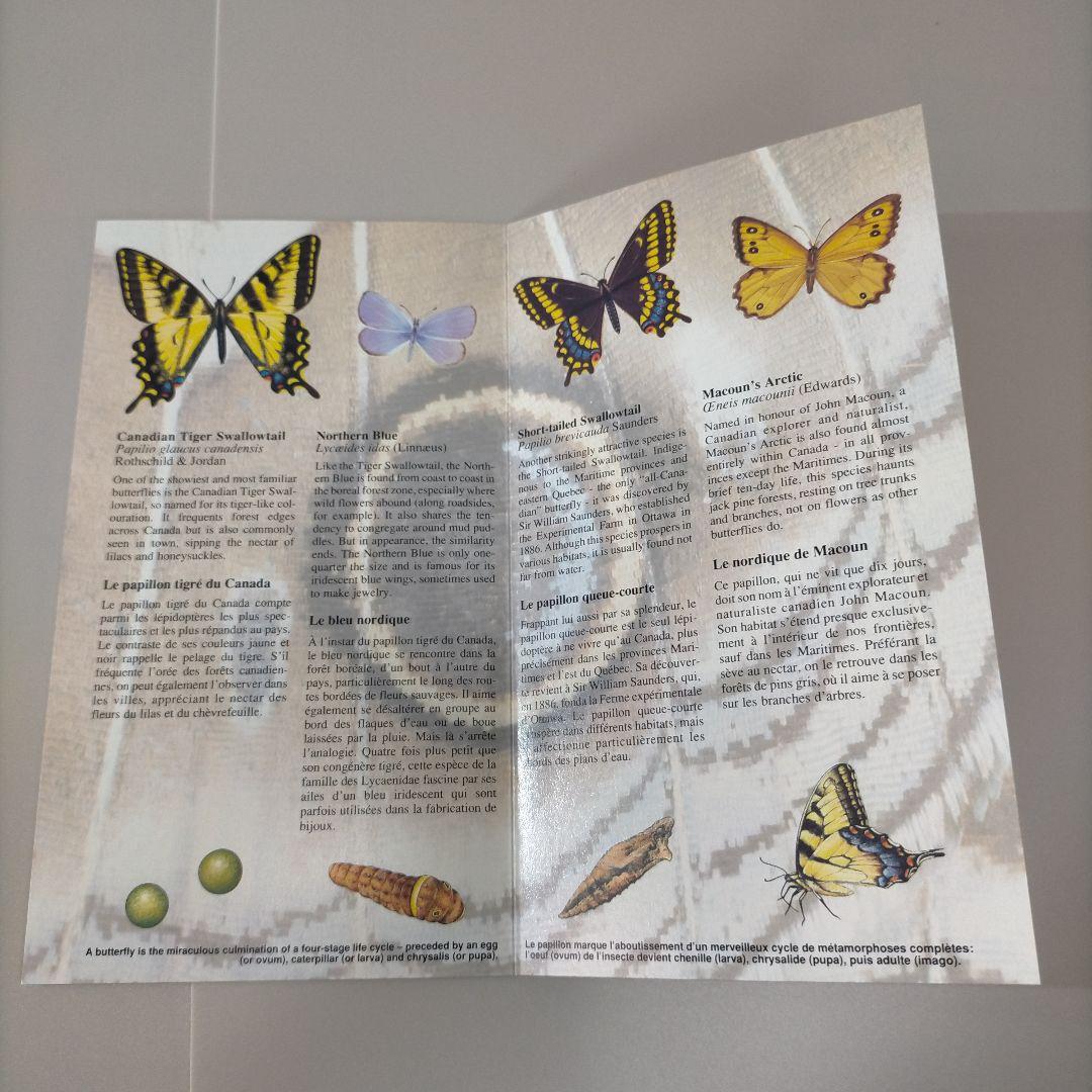 【売約】2242 外国切手 カナダ 蝶々シリーズ 切手 未使用