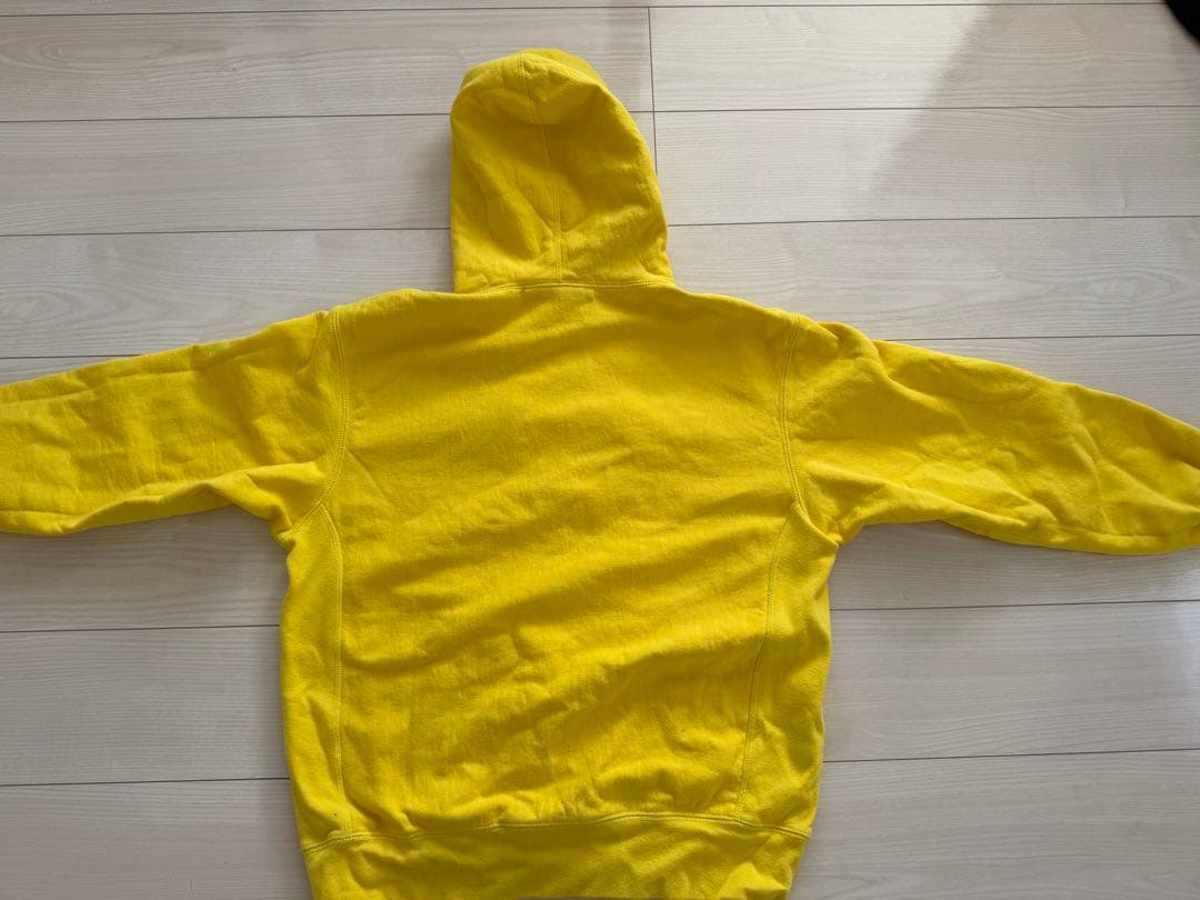 Supreme イエロー フード付きクロスボックスロゴパーカー