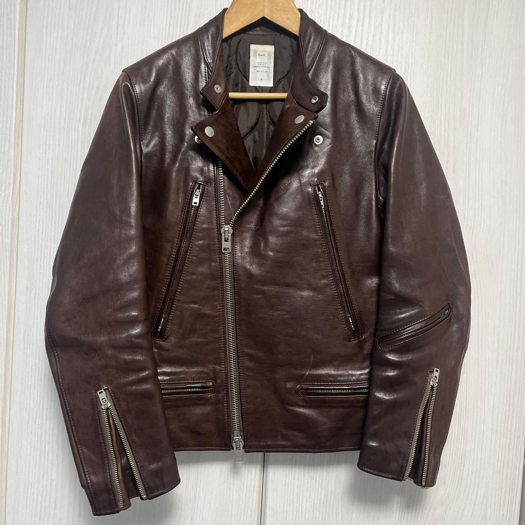 ジ*急様 Name. レザーライダースコードバンダークブラウン名作0トムフォード