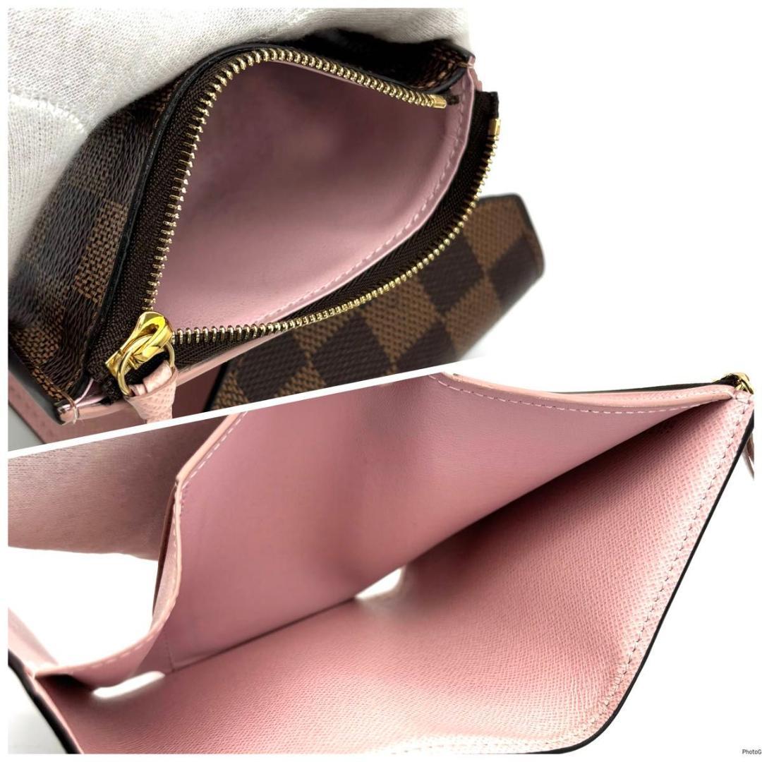 【超美品】ルイヴィトン ポルトフォイユ ヴィクトリーヌ ダミエ 三つ折り財布