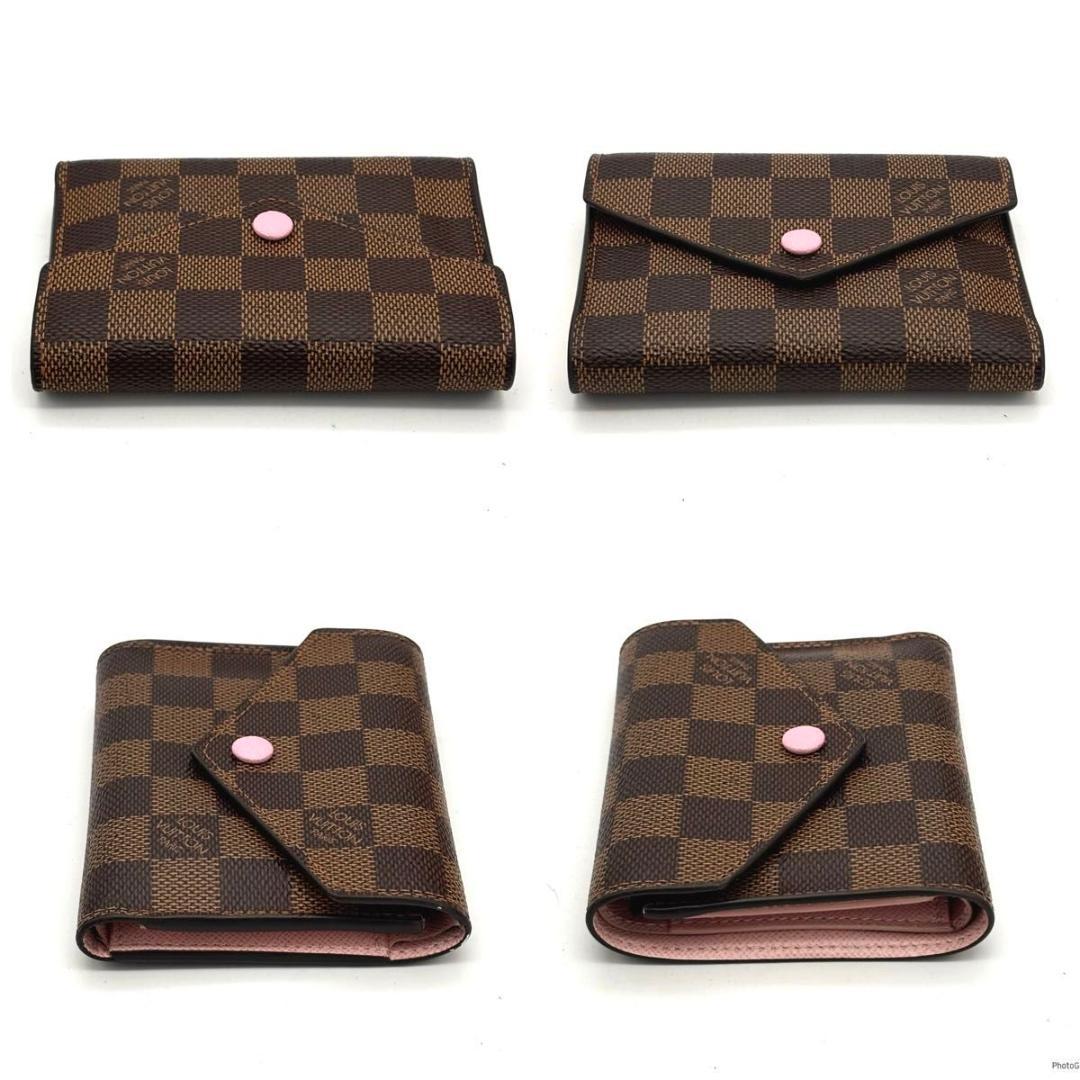 【超美品】ルイヴィトン ポルトフォイユ ヴィクトリーヌ ダミエ 三つ折り財布