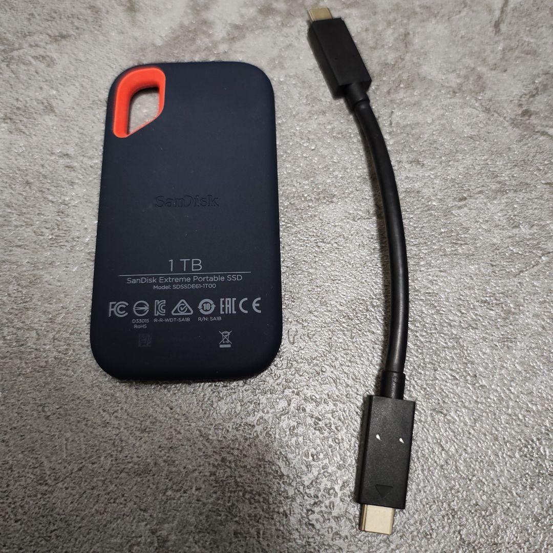 外付けハードディスク・ドライブ SanDisk Extreme Portable SSD 1TB
