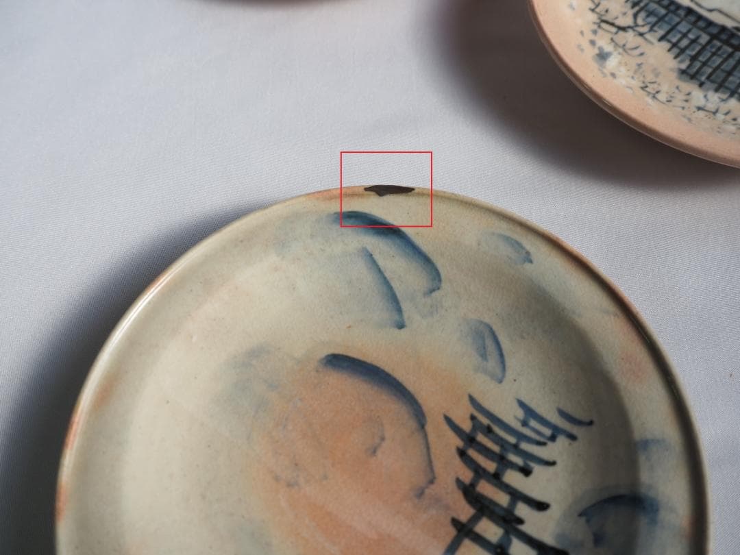 初代大丸北峰造『京名所図銘々皿』（共箱）