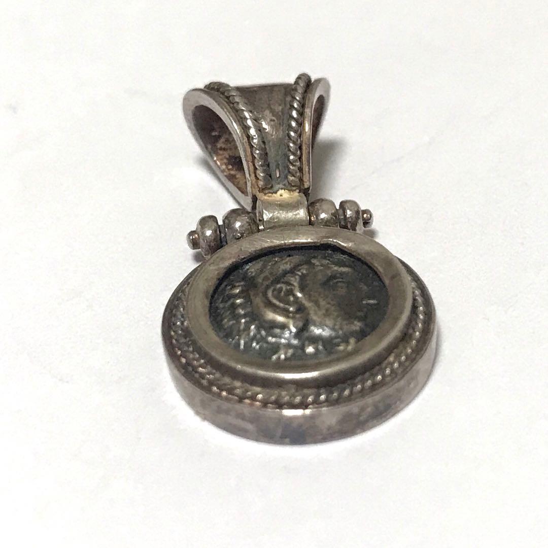 ローマ時代  アンティーク ペンダントトップ 古銭 アレキサンダー大王