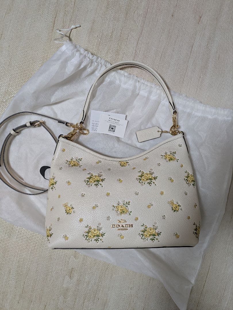 最終値下げ！コーチ　ローレル ショルダー バッグ・フローラル プリント
