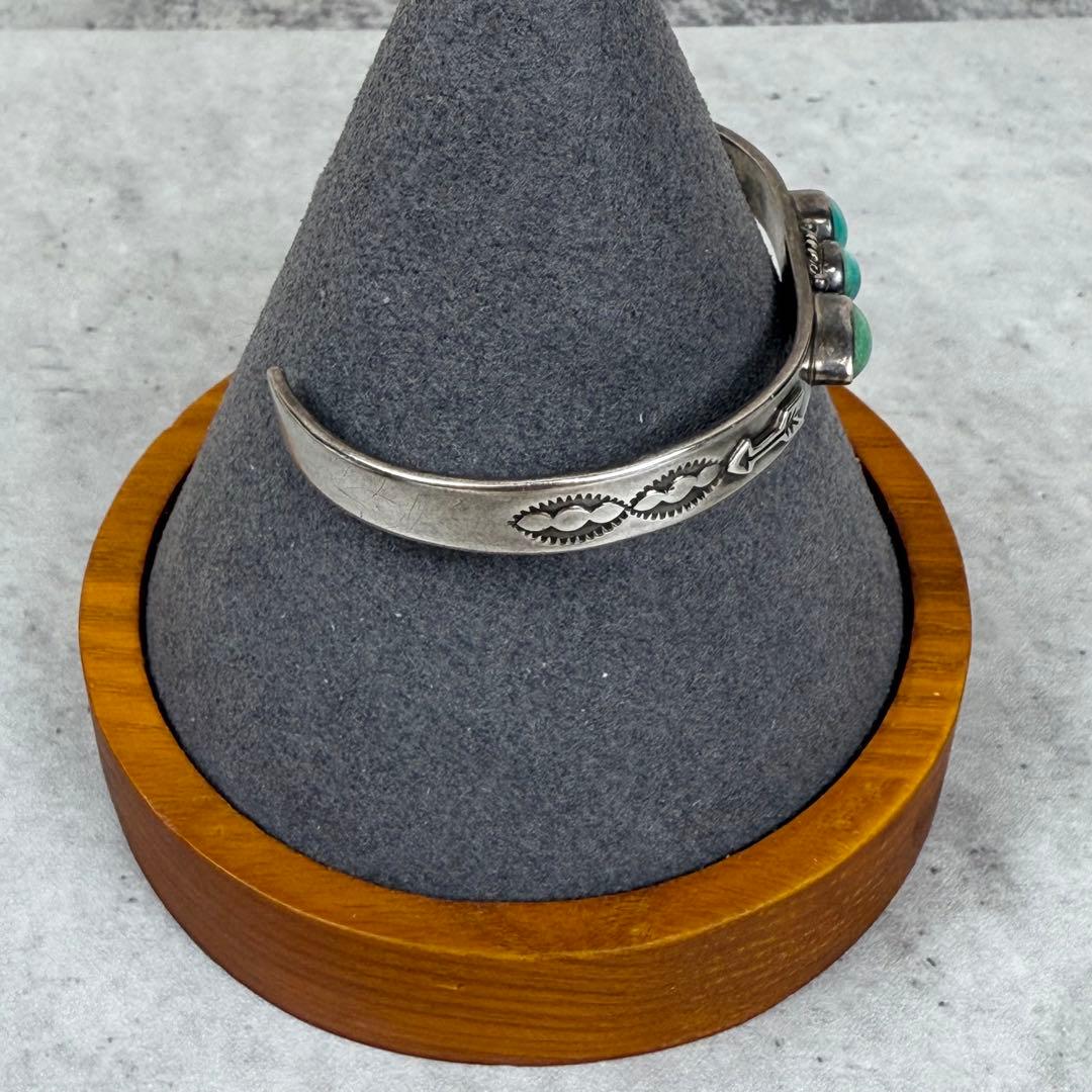 NAVAJO ナバホ 3連ターコイズシルバーバングル J.BEGAY