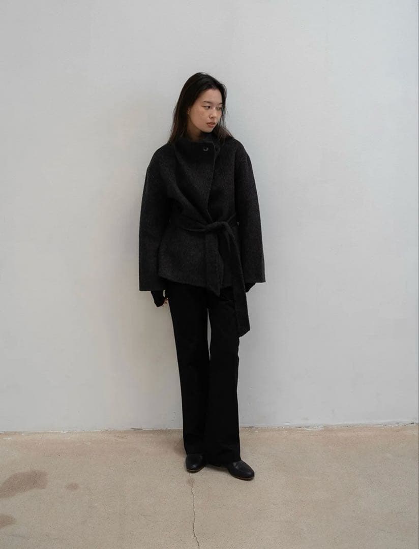 ジャケット・アウター OHOTORO Ecru Half Coat charcoal