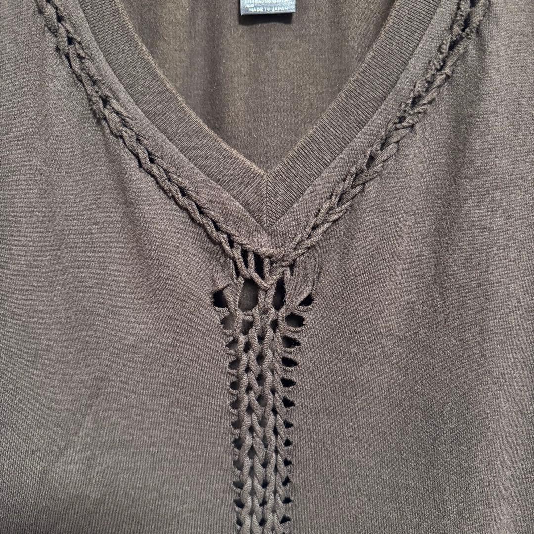 トップス 07SS ABOUT A BOY Braided Mesh V-neck T