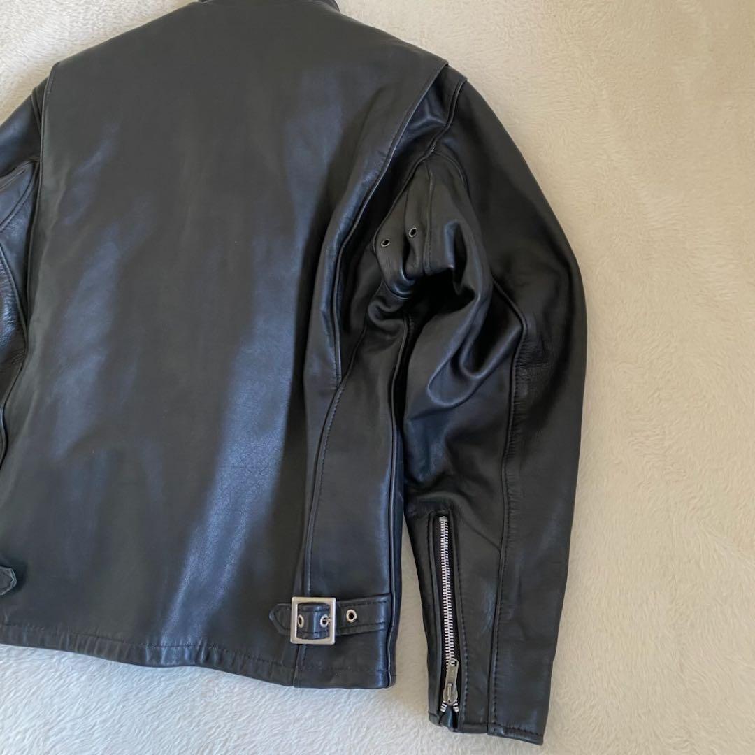 schott ライナー付き　ライダースジャケット　レザー　黒　36 USA製