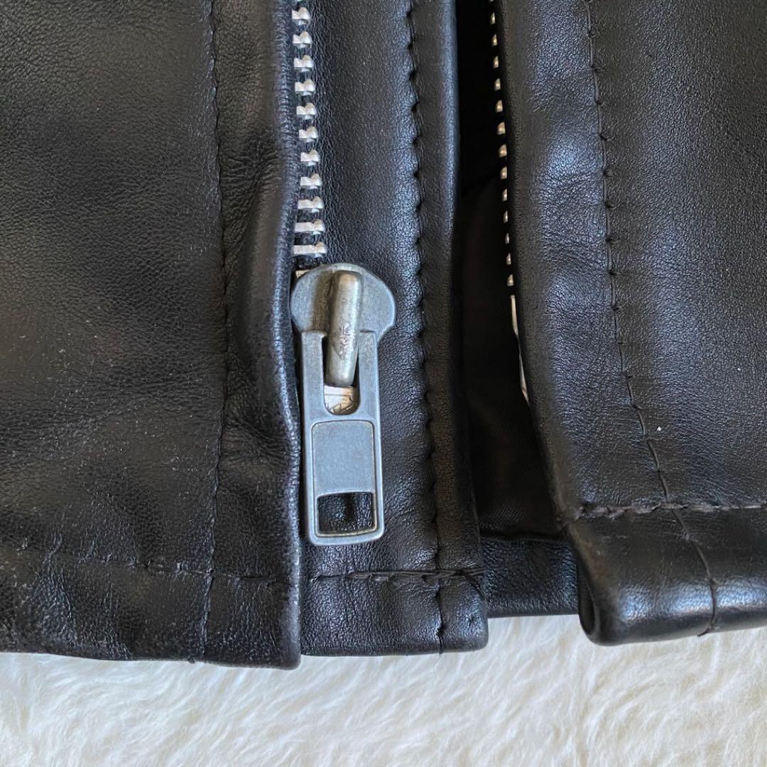 schott ライナー付き　ライダースジャケット　レザー　黒　36 USA製