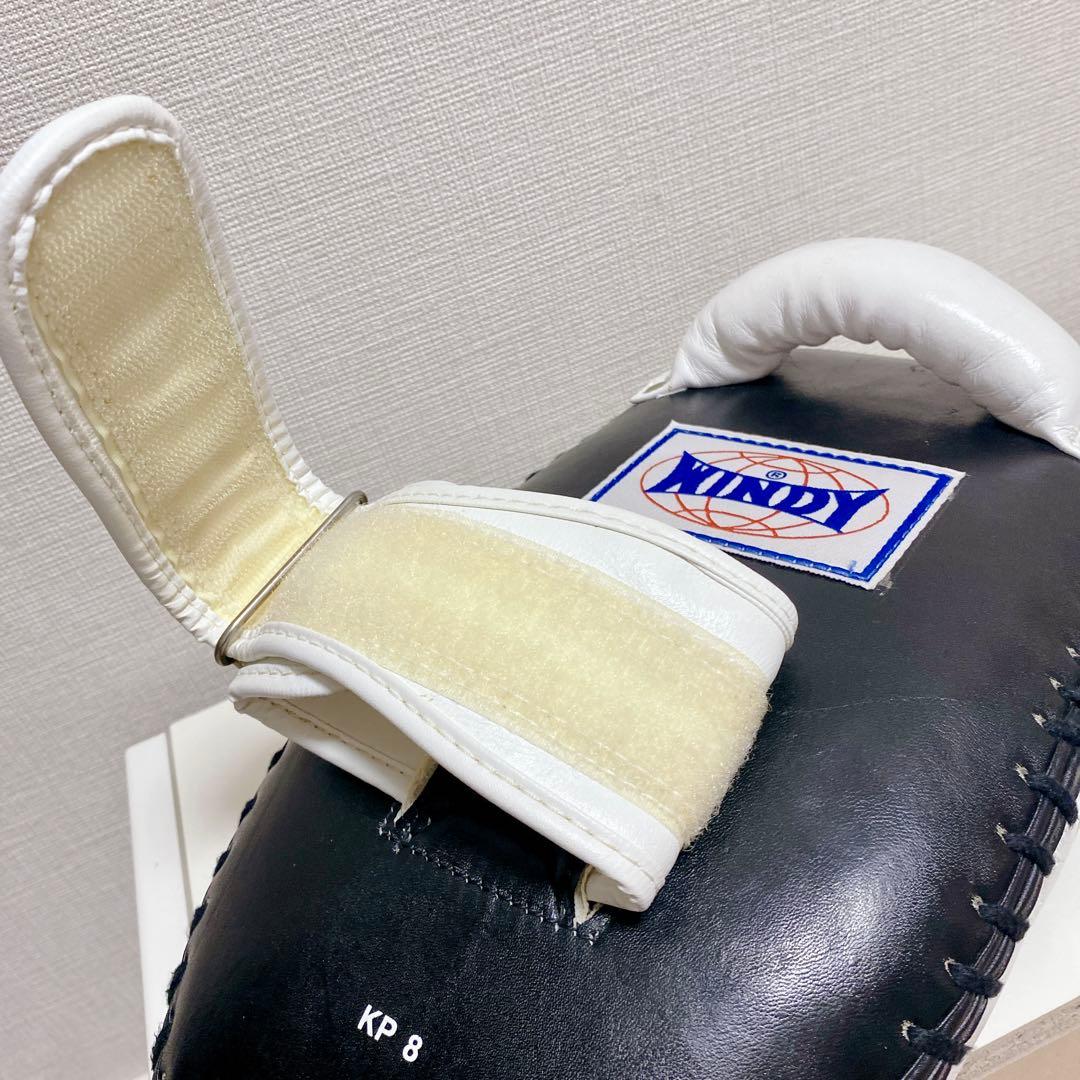 【プロ仕様】 WINDY KP-8 キックミット 2個セット 本革製 牛革