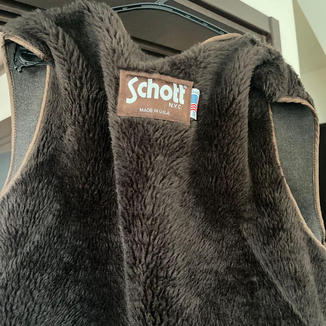 Schott 643E ダークブラウンレザー シングルライダース サイズ38