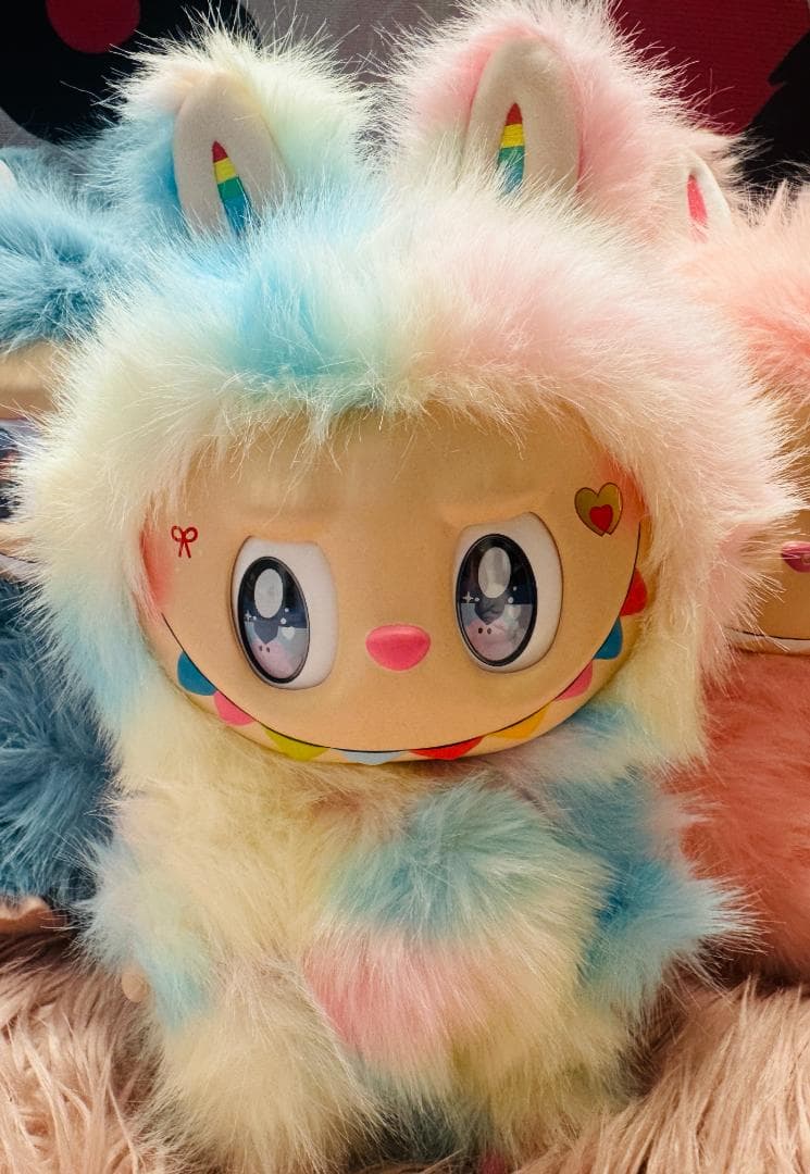 海外限定 ３８ｃｍ ジモモ LABUBU レインボー ぬいぐるみ