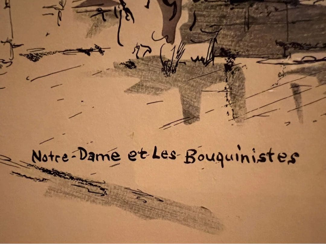 ピエール・モロ ノートルダムとブキニスト パリ 額縁 アート インテリア