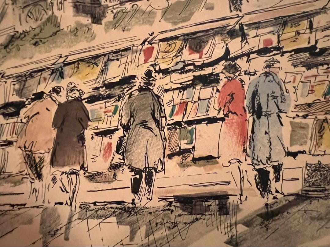 ピエール・モロ ノートルダムとブキニスト パリ 額縁 アート インテリア