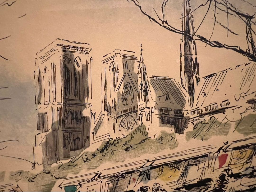 ピエール・モロ ノートルダムとブキニスト パリ 額縁 アート インテリア