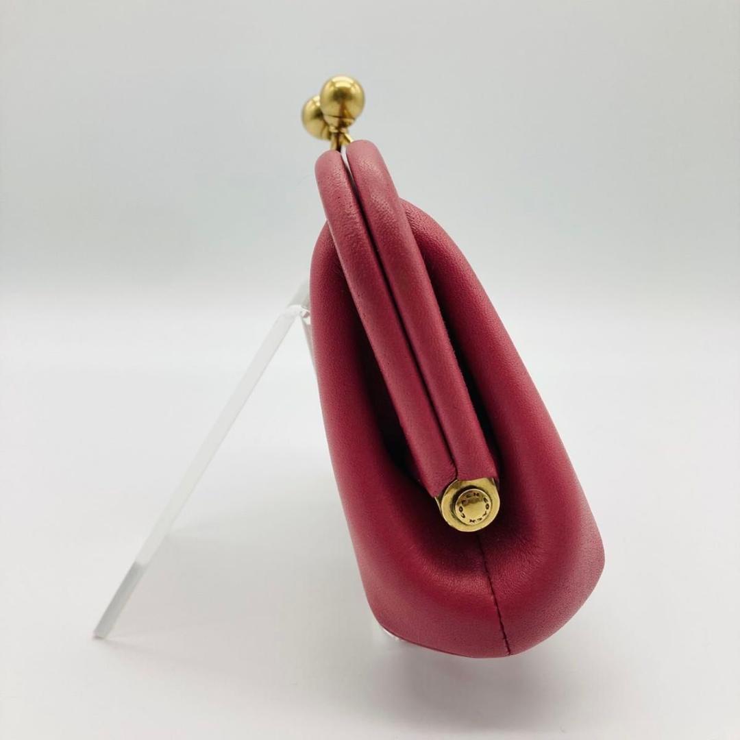 COACH コーチ キスロック がま口 ケース ポーチ ピンク