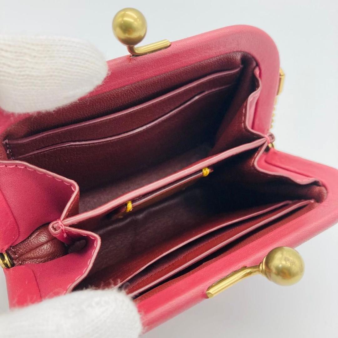 COACH コーチ キスロック がま口 ケース ポーチ ピンク