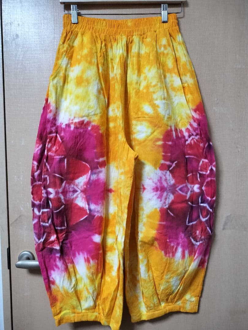エスニック　タイダイ染め　アラジンパンツ　天然コットン　注文商品　タイ製